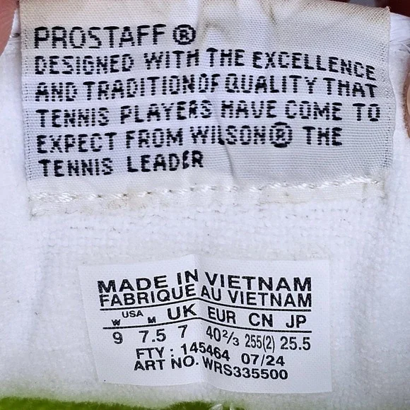 Wilson Pro Staff Court Maintenance 7.5 New York Sunshine Extra Duty Sneakers